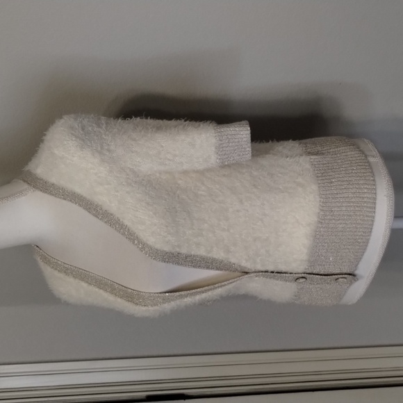 DECREE Cream/Gold Fleck Cardigan Soft Sweater Size XL - Picture 2 of 10